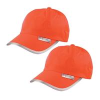 Result 2x stuks oranje reflecterende lichtgevende baseball cap/pet -