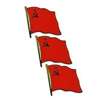 3x stuks pin broche speldje vlag USSR -
