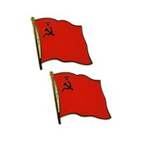 2x stuks pin broche speldje vlag USSR -