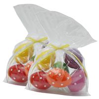 24x Gekleurde plastic/kunststof decoratie eieren/Paaseieren 6 cm -