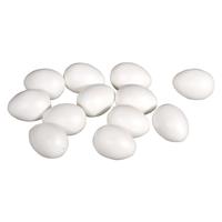 Rayher hobby materialen 48x stuks witte kunststof eieren 4,5 cm -