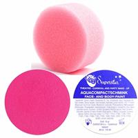 Superstar schmink fuchsia roze 16 gram met rond grimeer sponsje -