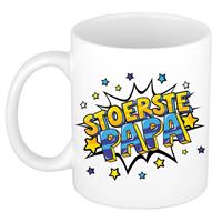 Bellatio Stoerste papa cadeau mok / beker wit 300 ml -
