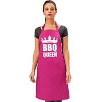 Bellatio BBQ Queen barbecueschort/ keukenschort roze dames -