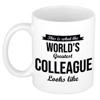 Bellatio Worlds Greatest Colleague cadeau koffiemok / theebeker 300 ml -