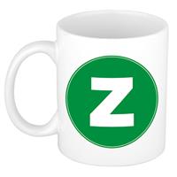 Bellatio Mok / beker met de letter Z groene bedrukking voor het maken van een naam / woord of team -