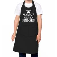 Bellatio Mama s keukenprinses Keukenschort kinderen/ kinder schort zwart voor meisjes
