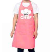 Bellatio Decorations Little chef Keukenschort kinderen/ kinder schort roze voor jongens