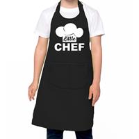 Bellatio Decorations Little chef Keukenschort kinderen/ kinder schort zwart voor jongens