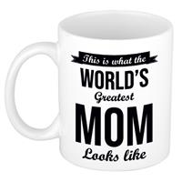Bellatio Worlds Greatest Mom cadeau koffiemok / theebeker 300 ml -