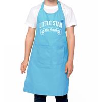 Bellatio Decorations Little star in the kitchen Keukenschort kinderen/ kinder schort blauw voor jongens