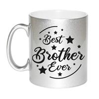 Bellatio Zilveren Best Brother Ever cadeau koffiemok / theebeker 330 ml -