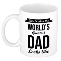 Bellatio Worlds Greatest Dad cadeau koffiemok / theebeker 300 ml -