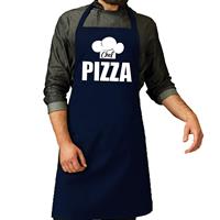 Bellatio Chef pizza schort / keukenschort navy heren -