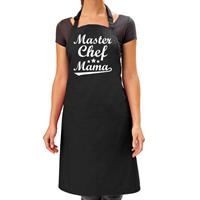 Bellatio Master chef mama cadeau bbq/keuken schort zwart dames -