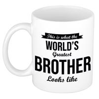 Bellatio Worlds Greatest Brother cadeau koffiemok / theebeker 300 ml -
