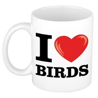 Bellatio I Love Birds/ vogel beker 300 ml -