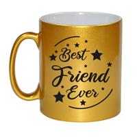 Bellatio Gouden Best Friend Ever cadeau koffiemok / theebeker 330 ml -