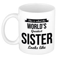 Bellatio Worlds Greatest Sister cadeau koffiemok / theebeker 300 ml -