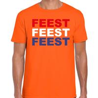 Bellatio Feest t-shirt oranje voor heren
