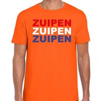 Bellatio Zuipen t-shirt oranje voor heren