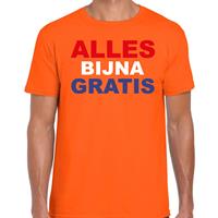 Bellatio Alles bijna gratis t-shirt oranje voor heren
