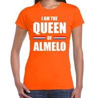 Bellatio I am the Queen of Almelo Koningsdag t-shirt oranje voor dames