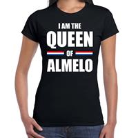 Bellatio I am the Queen of Almelo Koningsdag t-shirt zwart voor dames
