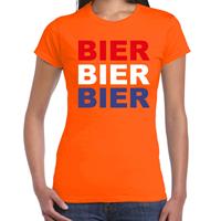 Bellatio Bier t-shirt oranje voor dames
