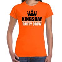 Bellatio Kingsday party crew t-shirt oranje voor dames