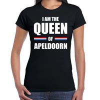 Bellatio I am the Queen of Apeldoorn Koningsdag t-shirt zwart voor dames
