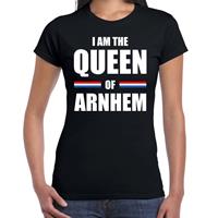 Bellatio I am the Queen of Arnhem Koningsdag t-shirt zwart voor dames