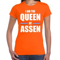 Bellatio I am the Queen of Assen Koningsdag t-shirt oranje voor dames