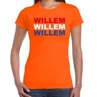 Bellatio Willem t-shirt oranje voor dames