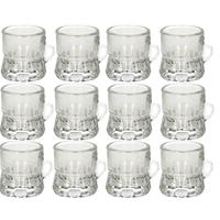 Trendoz Set van 20x stuks shotglas vorm bierpul glaasje/glas met handvat van 2cl -