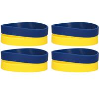 Supporters Oekraine set van 4x polsbandjes blauw en geel -