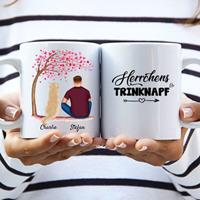 MyHappyMoments Mann mit Hund - Personalisierte Tasse