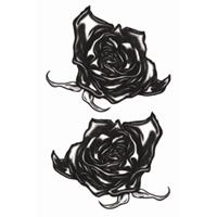 Merkloos Tinsley Neptatoeage Gothic Black Roses Polyester
