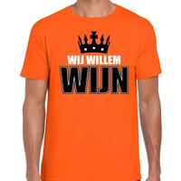 Bellatio Wij Willem wijn t-shirt oranje voor heren