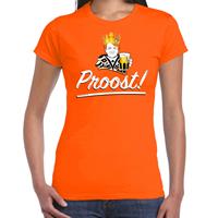 Bellatio Proost t-shirt oranje voor dames