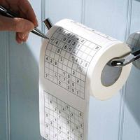 PRE-ORDER Sudoku Toiletpapier - 9 x 9 Sudoku Puzzels - Ieder Vel een Andere Puzzel - Wc Rol met Sudoku Puzzels