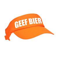 Bellatio Oranje GEEF BIER zonneklep met Nederlandse vlag voor dames