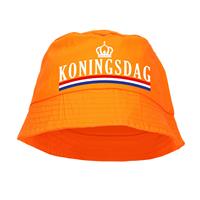 Bellatio Koningsdag bucket hat / zonnehoedje oranje voor dames