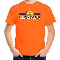 Bellatio Koningsdag met kroon t-shirt oranje voor kinderen