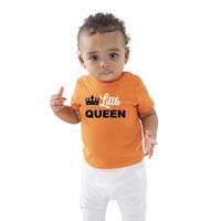 Bellatio Little Queen Koningsdag t-shirt oranje babys / meisjes 54/60 (0-3 maanden) -