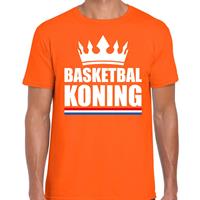 Bellatio Basketbal koning t-shirt oranje heren - Sport / hobby shirts -
