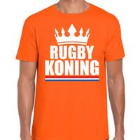 Bellatio Rugby koning t-shirt oranje heren - Sport / hobby shirts -