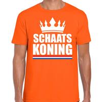 Bellatio Schaats koning t-shirt oranje heren - Sport / hobby shirts -