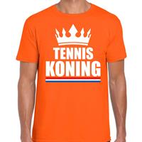 Bellatio Tennis koning t-shirt oranje heren - Sport / hobby shirts -