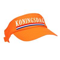 Bellatio 2x stuks oranje Koningsdag zonneklep met Nederlandse vlag voor dames
